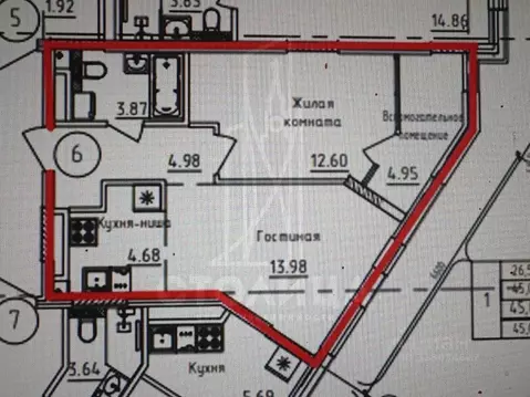 1-к кв. Свердловская область, Екатеринбург ул. Косотурская, 1В/1 ...