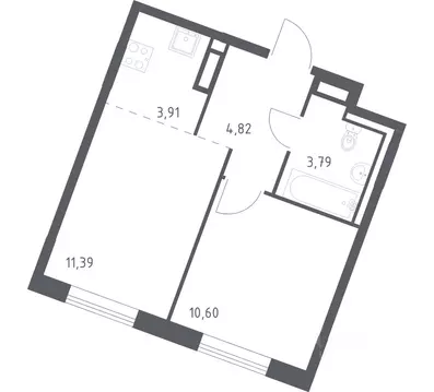 1-к кв. Ленинградская область, Ломоносовский район, Лаголовское с/пос, ...