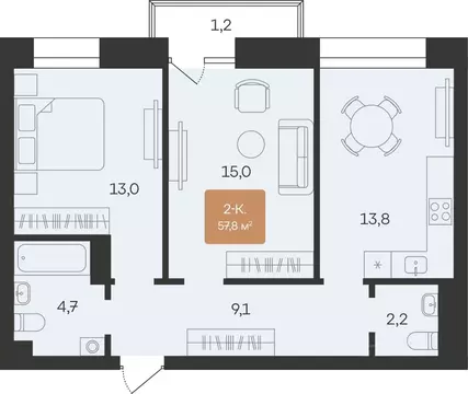 2-к кв. Ямало-Ненецкий АО, Новый Уренгой Созидателей мкр, Атмосфера. ...