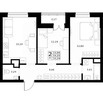 2-к кв. Нижегородская область, Нижний Новгород Ленгородок мкр, Мед ...