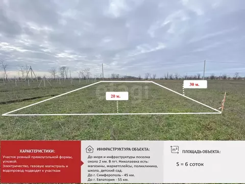 Участок в Крым, Симферопольский район, Николаевка пгт  (6.0 сот.)