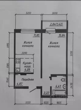 2-к кв. Новосибирская область, Новосибирск ул. Забалуева, с11 (44.7 м)