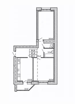 2-к кв. Тамбовская область, Тамбов городской округ, пос. Строитель ул. ...