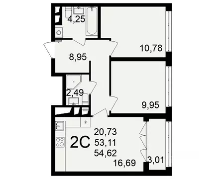 2-к кв. Тульская область, Тула пос. Горелки, Время жилой комплекс ...