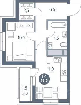 1-к кв. Московская область, Котельники Новые Котельники мкр, 11 (36.0 ...