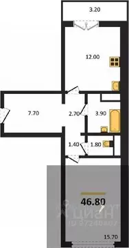 1-к кв. Воронежская область, Новоусманский район, пос. Отрадное ул. ...