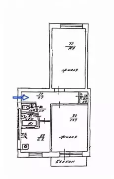 2-к кв. Калининградская область, Калининград Красносельская ул., 39 ...