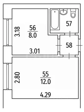 1-к кв. Пермский край, Пермь бул. Гагарина, 36 (24.9 м)