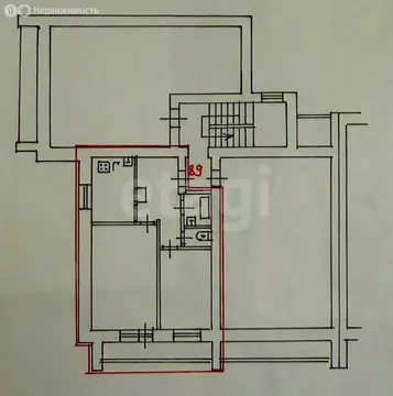 2-комнатная квартира: Ярославль, улица Александра Невского, 3к2 (48.4 ...