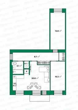 3-к кв. Кировская область, Киров ул. Воровского, 48Б (56.6 м)