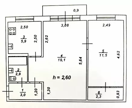2-комнатная квартира: Тверь, бульвар Цанова, 19 (44.7 м)