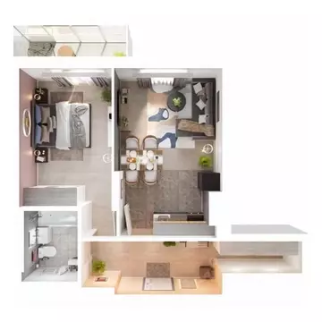 2-к кв. Татарстан, Лаишевский район, Столбищенское с/пос, с. Усады ул. ...