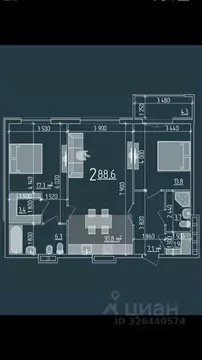 2-к кв. Рязанская область, Рязань ул. МОГЭС, 13 (88.6 м)