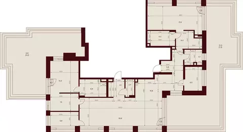 2-комнатная квартира: Москва, улица Серпуховский Вал, 7 (177.2 м)