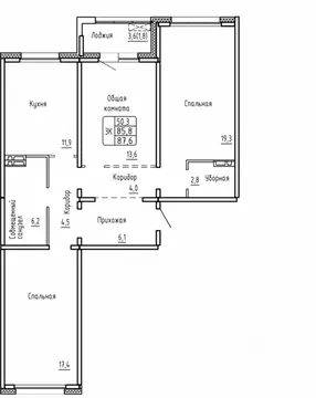 3-к кв. Новосибирская область, Новосибирск Самоцветы жилой комплекс ...