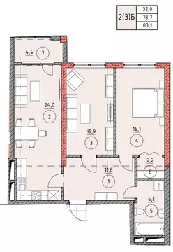 2-к кв. Чеченская республика, Грозный ул. Довлитмирза Хочкаевича ...