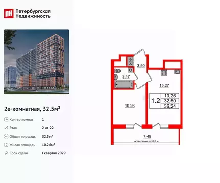 1-к кв. Ленинградская область, Всеволожский район, Свердловское ...