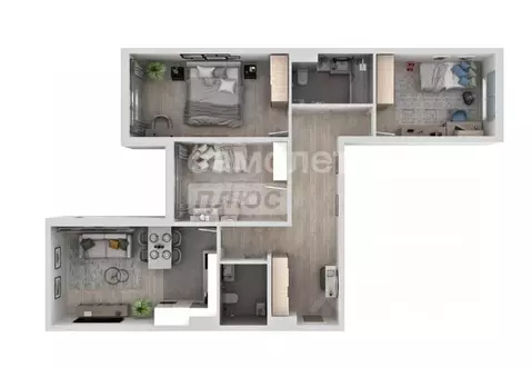 3-к кв. Липецкая область, Липецк Ленина-Соборная пл. (86.33 м)