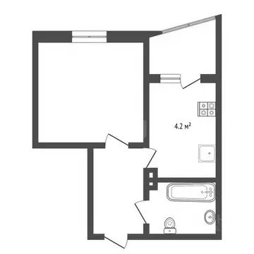 1-к кв. Омская область, Омск ул. Крупской, 13А (38.6 м)