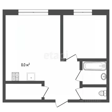 1-к кв. Тюменская область, Тюмень ул. Мельникайте, 57 (38.7 м)