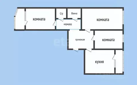 3-к кв. Костромская область, Нерехта ул. Дружбы, 11 (65.8 м)