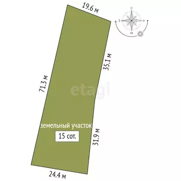 Участок в деревня Старосиверская, Овражная улица (15 м)