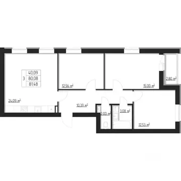 3-к кв. Мордовия, Саранск Республиканская ул., 47 (81.7 м)