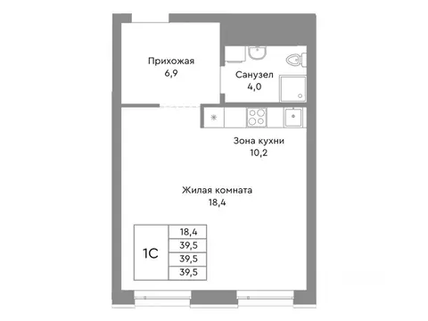 Студия Челябинская область, Челябинск ул. Энтузиастов, 32А (39.5 м)