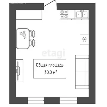 1к в -комнатной квартире (30 м)