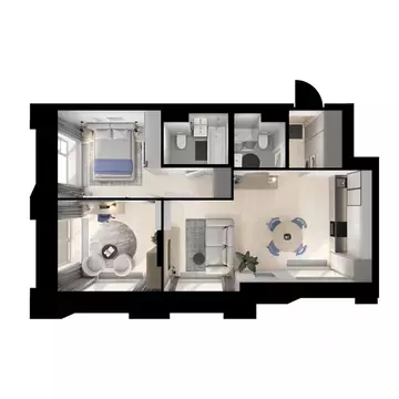 2-к кв. Москва Онежский Вал жилой комплекс (59.3 м)