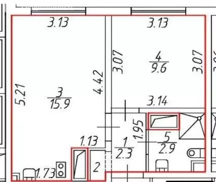 1-комнатная квартира: Санкт-Петербург, Пейзажная улица, 24к1 (31.2 м)