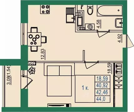 1-к кв. Владимирская область, Владимир пос. Заклязьменский, Заречье ...