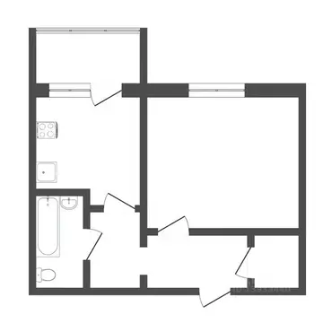 1-к кв. Тюменская область, Тюмень ул. Николая Ростовцева, 6 (41.2 м)