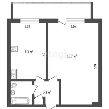 1-комнатная квартира: Набережные Челны, 17-й комплекс, Солнечный ...