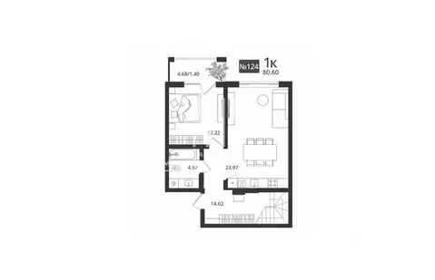 2-к кв. Калининградская область, Светлогорск Новая ул., 108-114 (80.6 ...