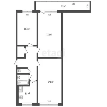 3-комнатная квартира: Петропавловск-Камчатский, улица В.В. ...