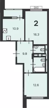 2-к кв. Москва Кусковская ул., 12/1 (55.0 м)