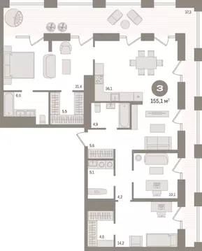 3-к кв. Новосибирская область, Новосибирск Мылзавод жилой комплекс ...