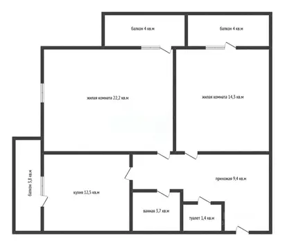 2-к кв. Краснодарский край, Краснодар ул. Имени Валерия Гассия, 2 ...