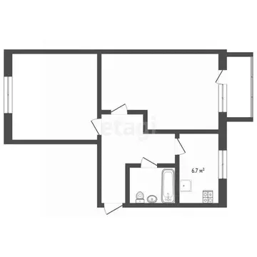 2-к кв. Тюменская область, Тюменский муниципальный округ, пос. ...