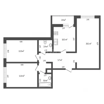 3-к кв. Тюменская область, Тюмень Микрорайон мыс, ул. Судоремонтная, ...