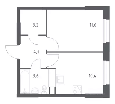 1-к кв. Москва Сосенское поселение, просп. Куприна, 40к9 (31.9 м)