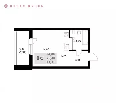 Студия Самарская область, Самара  (31.3 м)
