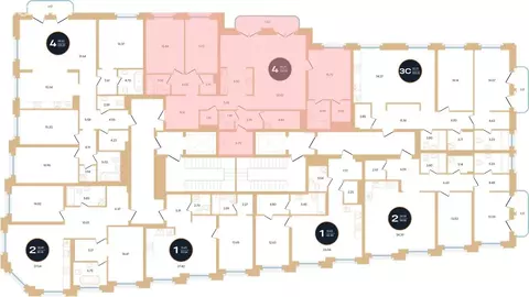 4-комнатная квартира: Уфа, жилой комплекс Зорге Премьер (139.99 м)