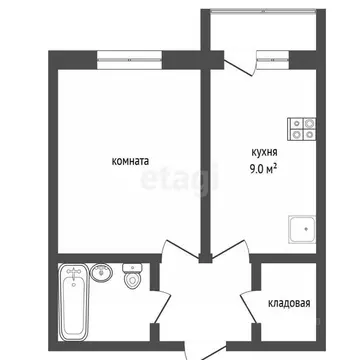 1-к кв. Ярославская область, Ярославль ул. Титова, 23 (36.6 м)