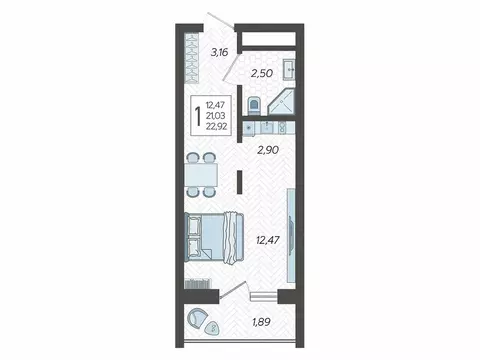 Квартира-студия: Сочи, микрорайон Бытха, Ясногорская улица, 16/2к8 ...