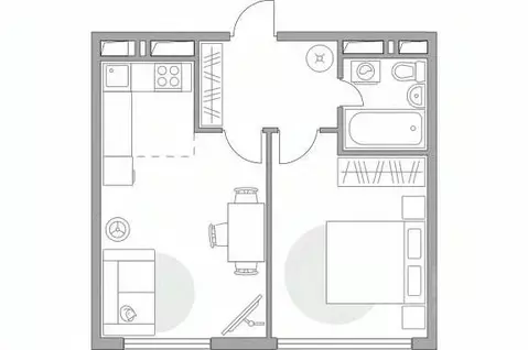 2-к кв. Московская область, Долгопрудный Парковая ул., 46к1 (41.2 м)