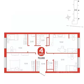 4-к кв. Тюменская область, Тюменский муниципальный округ, с. Горьковка ...