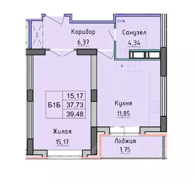 1-к кв. Ярославская область, Ярославль ул. Дядьковская, 25А (39.0 м)