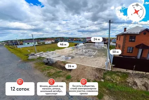 Участок в Тюменская область, Тюменский муниципальный округ, с. Кулига ...